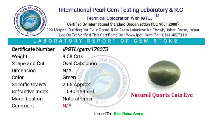 LEHSUNIA(CAT'S EYE) GEMSTONE