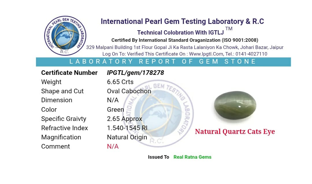 LEHSUNIA(CAT'S EYE) GEMSTONE