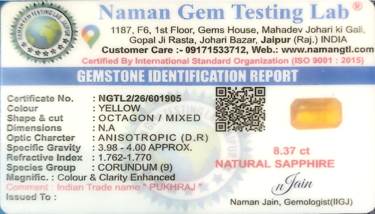 PUKHRAJ (GEMSTONE)