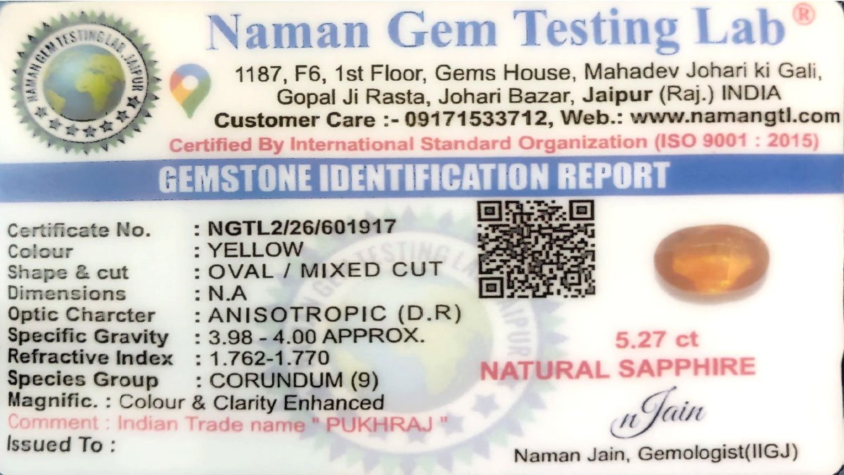 PUKHRAJ (GEMSTONE)