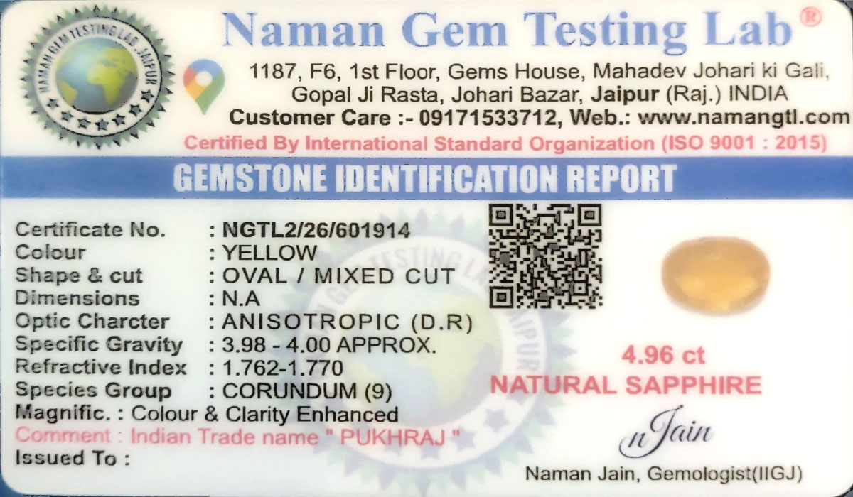 PUKHRAJ (GEMSTONE)