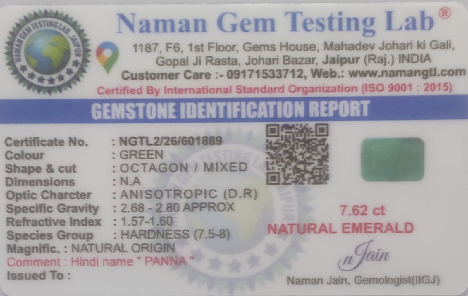 Panna- GEMSTONE