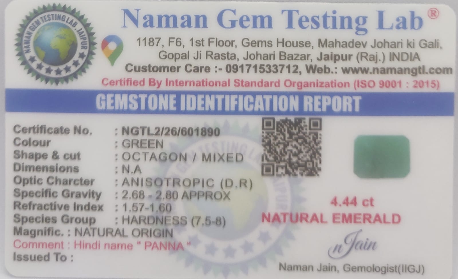 Panna- GEMSTONE