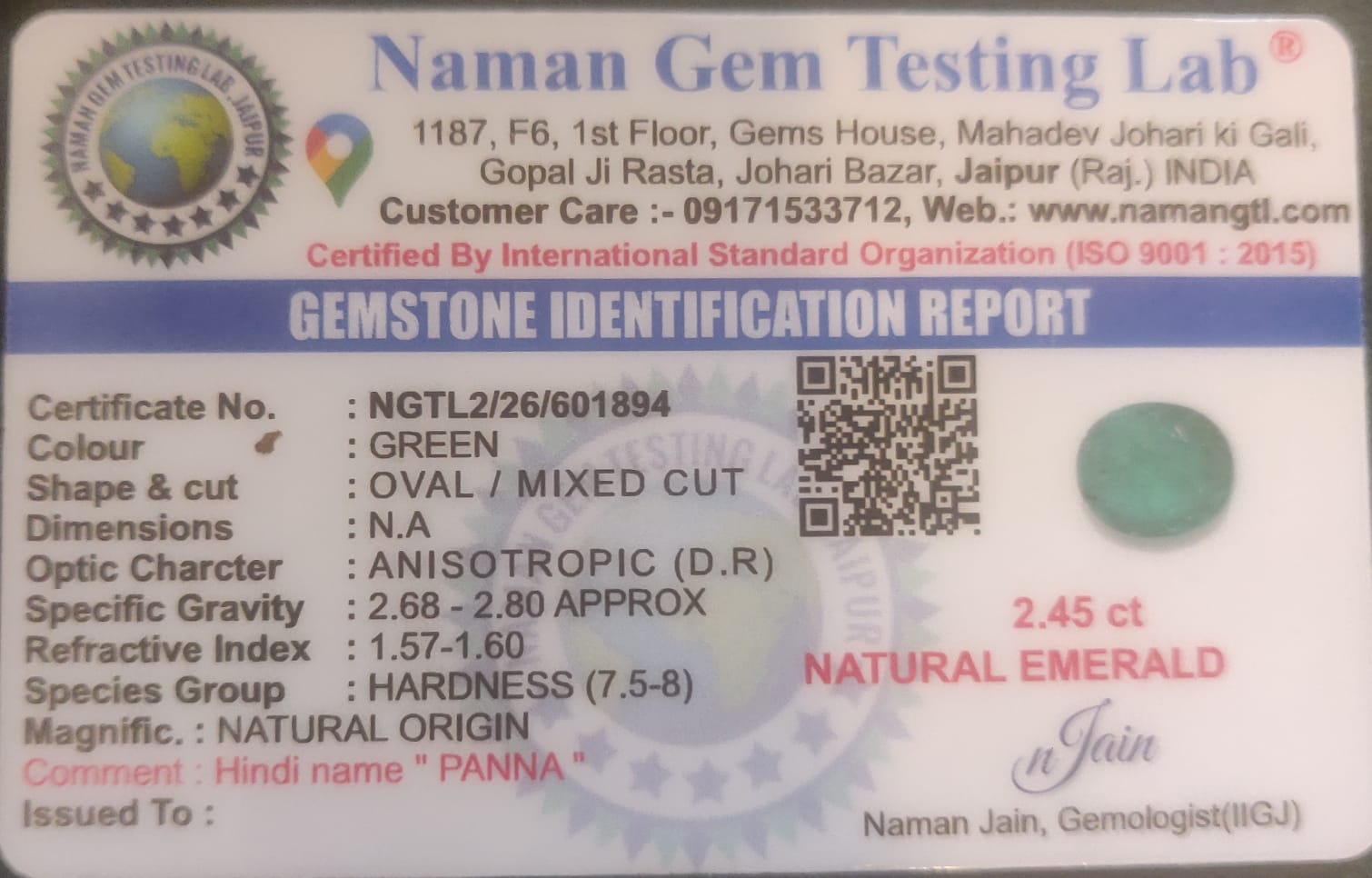 Panna- GEMSTONE