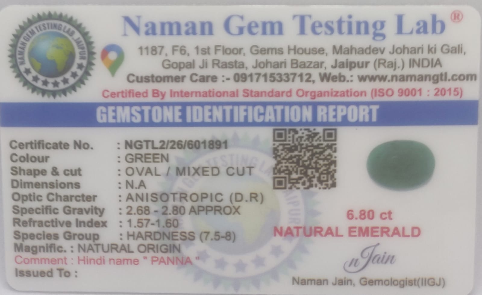 Panna- GEMSTONE